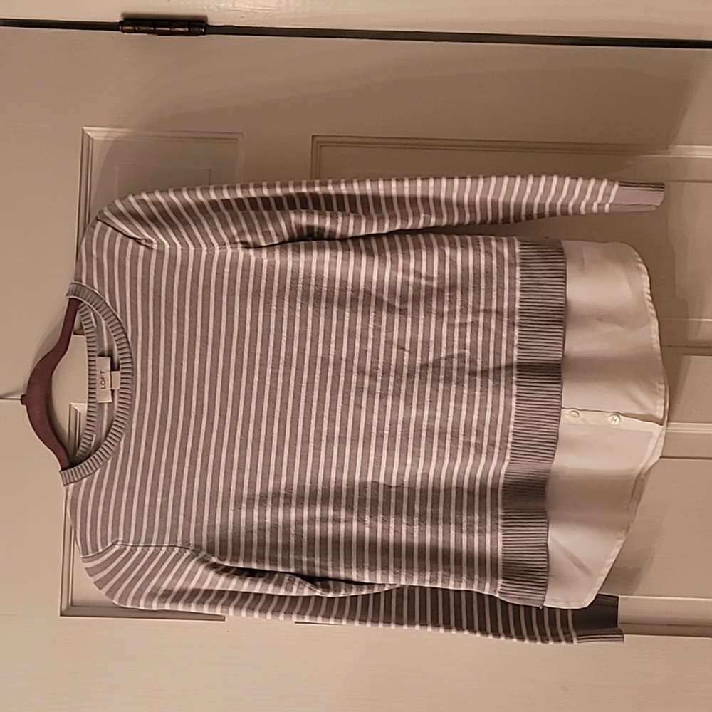 Loft sweater with blouse